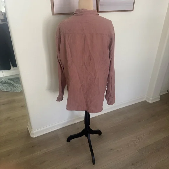 Madewell Dusty Rose Button Down Shirt - Picture 4 of 7